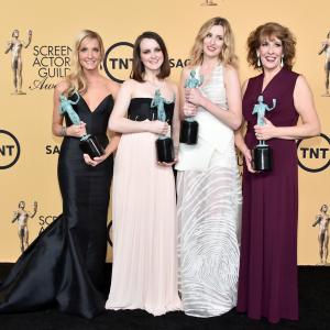 Joanne Froggatt Phyllis Logan Sophie McShera and Laura Carmichael at event of The 21st Annual Screen Actors Guild Awards 2015
