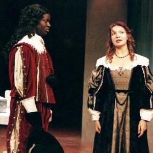 Enoch Frost as Bassanio with Portia in William Shakespeares 'The Merchant Of Venice' at the Royal Brussels Conservatoire.