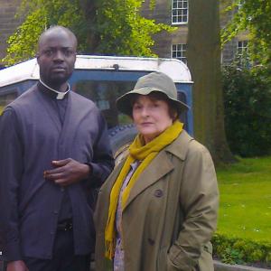 Enoch Frost and Brenda Blethlyn as Father Paul and DCI Vera Stanhope in 'Vera'.