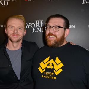 Nick Frost and Simon Pegg at event of The Worlds End 2013
