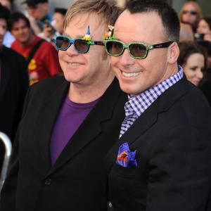 Elton John and David Furnish at event of Gnomeo amp Juliet 2011