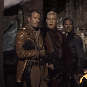 Still of Ron Perlman Thomas Jane and Benno Frmann in Mutant Chronicles 2008