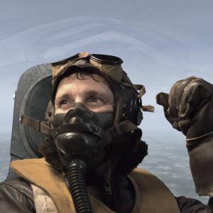 World War IIera pilot during a dogfight  Air Racers 3D