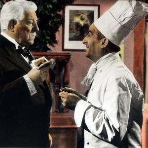 Still of Louis de Funs and Jean Gabin in The Gentleman from Epsom 1962