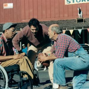 Still of Vincent D'Onofrio, Gregory Hines and Max Gail in Good Luck (1996)