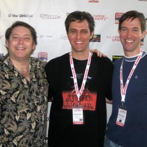 Paul Clemens, Richard Gale, and Brian Rohan at the L.A. Comedy Shorts Festival.