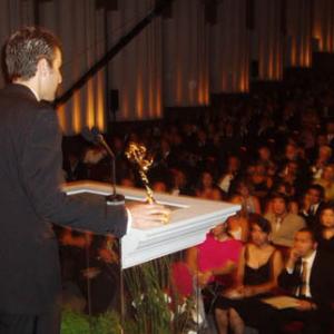 Richard Gale gives his acceptance speech at the 57th Annual Los Angeles Area Emmy Awards