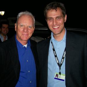 Malcolm McDowell and Richard Gale at the Sitges Film Festival, Spain.