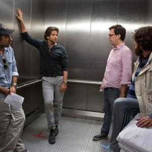 Still of Bradley Cooper, Zach Galifianakis, Todd Phillips and Ed Helms in Pagirios 3: velniai zino kur (2013)