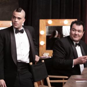 Still of Patrick Gallagher and Mark Salling in Glee (2009)