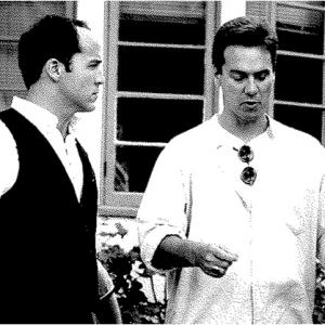 Andy Gallerani directing Jeremy Piven on set of 