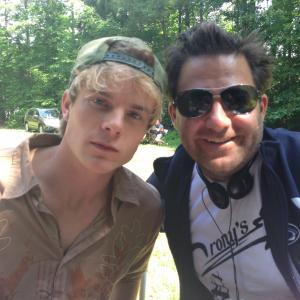 Graham Rogers and Bradley Gallo on the set of CAREFUL WHAT YOU WISH FOR
