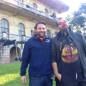 Director Paco Cabezas and Producer Bradley Gallo on the set of MR Right