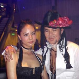 Gan with Korean pop singer Park Ji Yoon at Dior Party Hong Kong May 2004