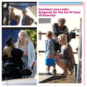 Michelle working on Courtney Love at Sons of Anarchy