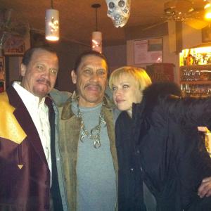 JD Garfield as Cesare with Danny Trejo and Jenny Gabrielle On the set of Force of Execution