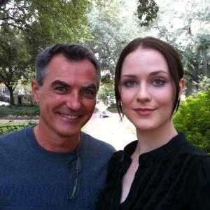 In Savannah on set of The Conspirator with Rachel Evan Wood
