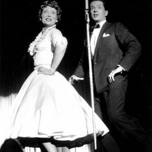 Larry Parks with Betty Garrett at the Desert Inn, c. 1942.