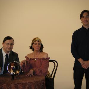 Kathleen Garrett in a Mac commercial with Justin Long and John Hodgman.