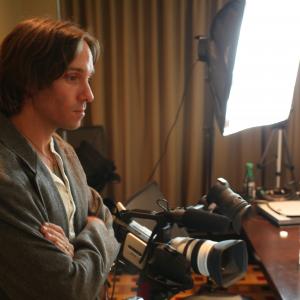 Director Chris Gavagan on the set of Coached into Silence (2011)