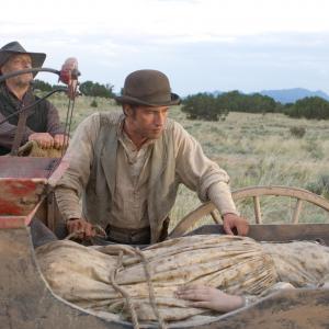 Still of Clancy Brown and Karl Geary in The Burrowers 2008
