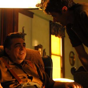 Joe Mantegna & Will Geiger on set of Elvis and Anabelle
