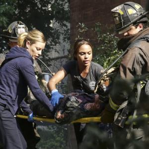 Still of Lauren German, Monica Raymund and Yuri Sardarov in Chicago Fire (2012)