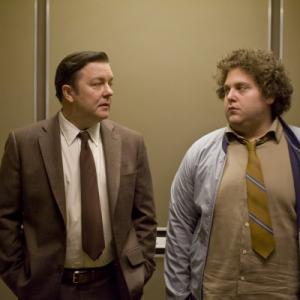 Still of Ricky Gervais and Jonah Hill in The Invention of Lying 2009