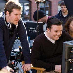 Still of Ricky Gervais and Matthew Robinson in The Invention of Lying (2009)