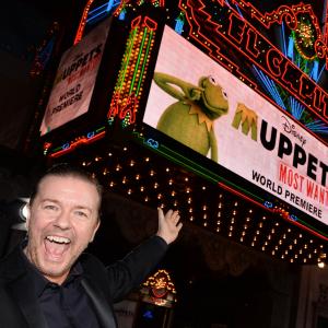 Ricky Gervais at event of Muppets Most Wanted 2014