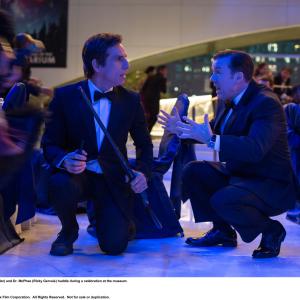 Still of Ben Stiller and Ricky Gervais in Naktis muziejuje Kapo paslaptis 2014