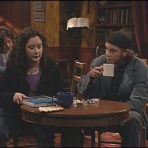Still of Sara Gilbert and Danny Masterson in Roseanne 1988