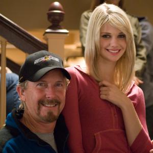 Jack Gill with daughter Katie Gill on the set of Drillbit Taylor