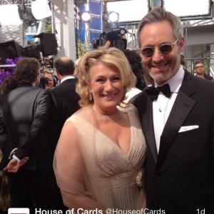 Red Carpet Emmys 2013 House of Cards  Jayne Atkinson and Michel Gill