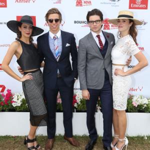 Isabella Giovinazzo Matt Little Jackson Gallagher and Demi Harmen at Emirates Stakes Day 2014