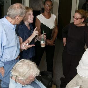 L to R Christopher Pennock (seated), Shepherd Sanders, Alix Korey, Trina Parks, directed by Wendy Girard (R) in 