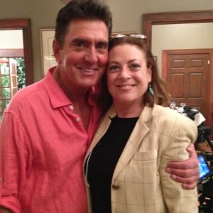 Bradford May and Wendy Girard on the set of The Right Girl for Hallmark Channel