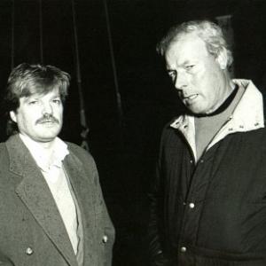 Ilya Salkind and John Glen on the set of CHRISTOPHER COLUMBUS THE DISCOVERY 1992