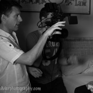 Jonathan Glendening directs Ben Lucas on the set of UNDERCOVER