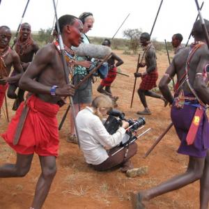 Maasai Warriors lion hunting scene for National Geographic WILD 