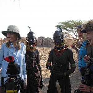 With Angela Fisher & Carol Beckwith of African Ceremonies. Documenting Turkana Ceremonies, Northern Kenya