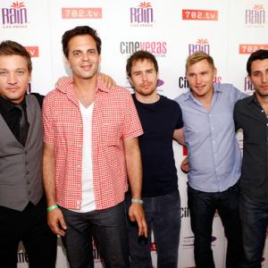 Jeremy Renner Ivan Martin Sam Rockwell Brian Geraghty and Michael Godere at event of the 11th annual CineVegas Film Festival
