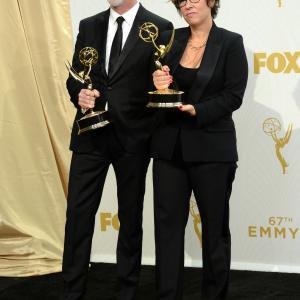Lisa Cholodenko and Gary Goetzman at event of The 67th Primetime Emmy Awards (2015)
