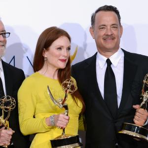 Tom Hanks Julianne Moore and Gary Goetzman at event of Game Change 2012