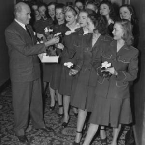 Samuel Goldwyn with Theater Staff 2-9-1945