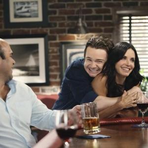 Still of Courteney Cox Dan Byrd and Ian Gomez in Cougar Town 2009