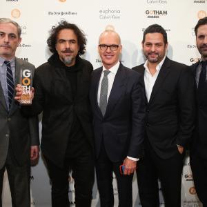 Michael Keaton, Alejandro González Iñárritu, Jon Hamm, John Lesher and Alexander Dinelaris