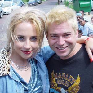 Alicia Goranson and Harley Kaplan on the set of Death 4 Told