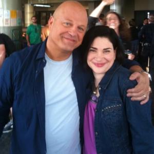 Actors Karen-Eileen Gordon and Michael Chiklis, on-set during filming of the ABC pilot NO ORDINARY FAMILY in Los Angeles.