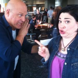Actors Karen-Eileen Gordon and Michael Chiklis, in-between filming on the set of the ABC pilot NO ORDINARY FAMILY in Los Angeles